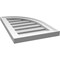 Ekena Millwork Quarter Round Top Right Surface Mount PVC Gable Vent w/ 2"W x 1-1/2"P Brickmould Frame, 14"W x 22"H GVPQR14X2202SF - alternate 5